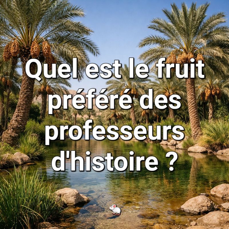 Quel est le fruit préféré des professeurs d'histoire ?