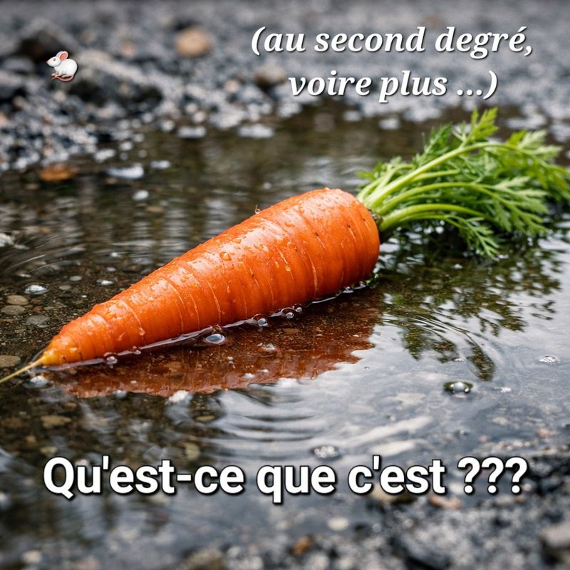 Une carotte dans une flaque d'eau